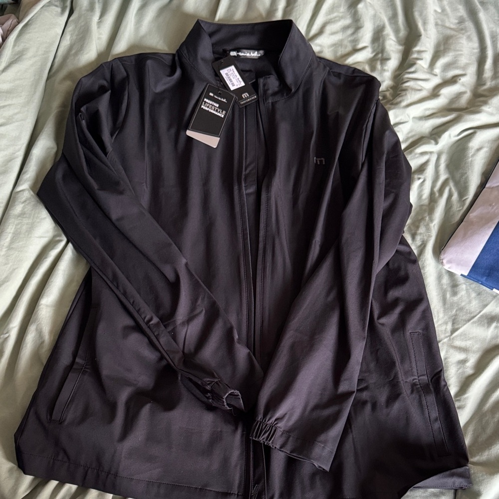 TravisMathew Black Lightweight Full-Zip Jacket